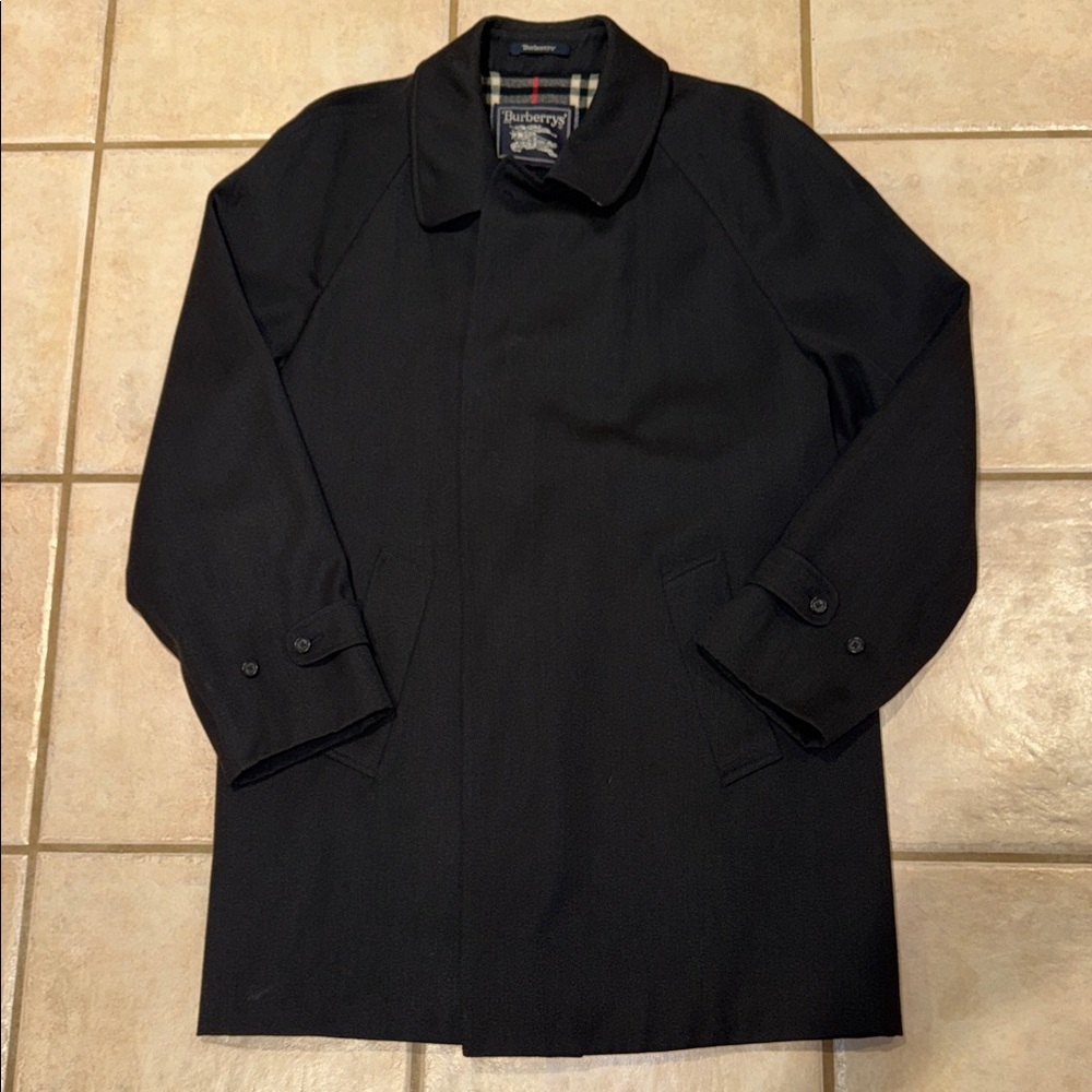 Burberry Men's Classic Black Trench Coat